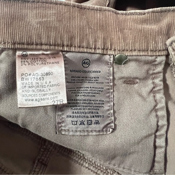 Adriano Goldschmidt Women’s 27R The Prima Mid-Rise Cigarette Corduroy Pants EUC - Picture 9 of 10